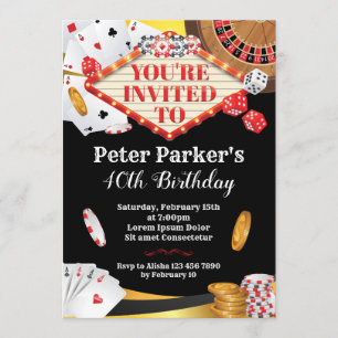 Casino Invitation Anniversaire