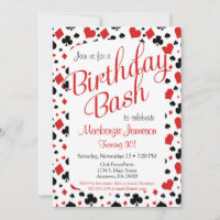 Casino Invitation Anniversaire Poker Vegas Game Pa