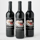 casino invitation, étiquette de vin