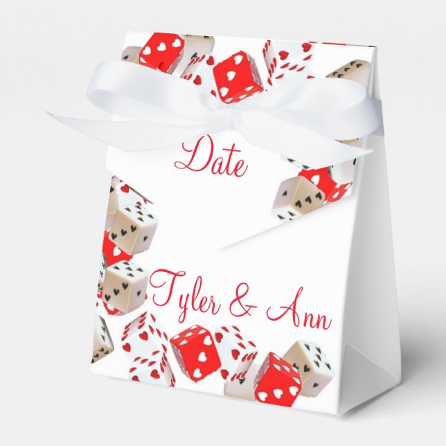 Casino Las Vegas Wedding Bridal Favour Box (Front Side)