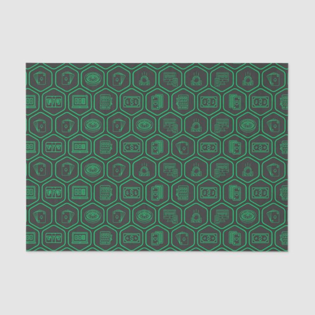 Casino Matrix Cool Geometric Pattern Tissue Paper (Front)