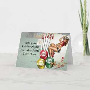 Casino Night Birthday Party Invitations