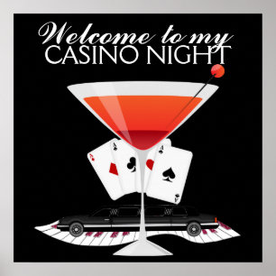 Casino Night Cocktail Poster - SRF