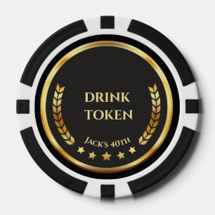 Casino Night Drink Token Poker Chip Personalized