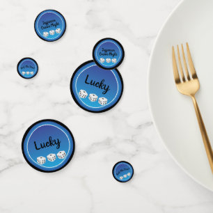Casino Night Fundraiser Monogram Dice Confetti