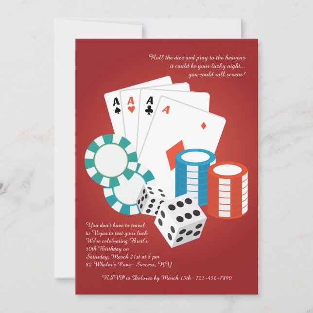 Casino Night Invitation (Front)