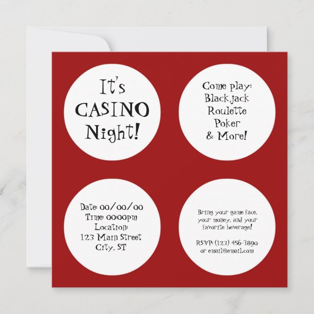 Casino Night Invitation (Front)