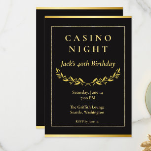 Casino Night Invitation   Poker Birthday Party