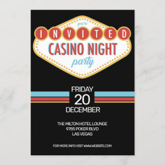 Casino Night Party Invitation