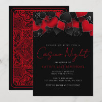 Casino Night Party Invitations