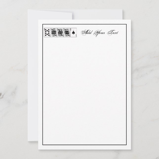 Casino Night Poker Royal Straight Flush Spades (Front)