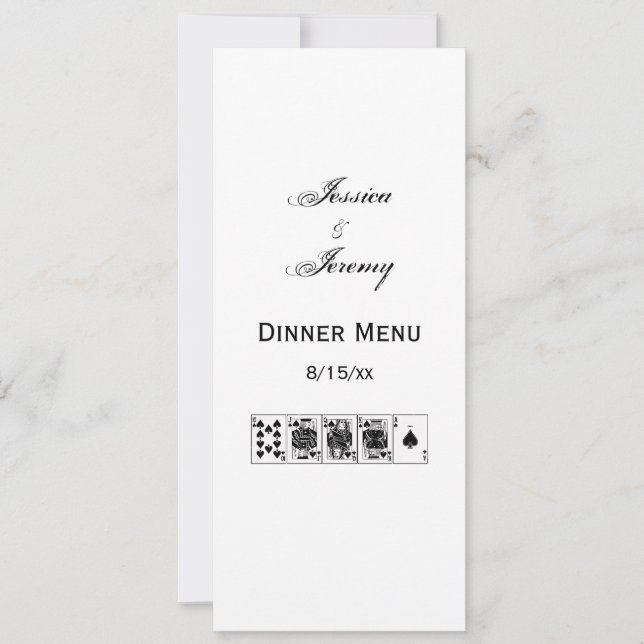 Casino Night Poker Royal Straight Flush Spades Invitation (Front)