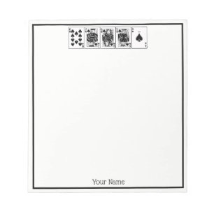 Casino Night Poker Royal Straight Flush Spades Notepad
