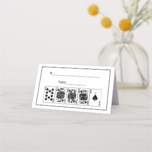 Casino Night Poker Royal Straight Flush Spades Place Card