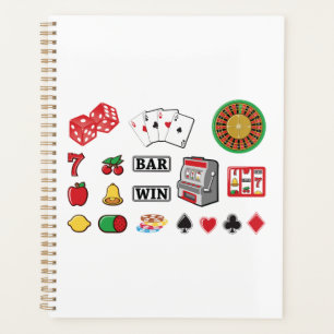 Casino Night Slot Machine Poker Lucky 7s Planner