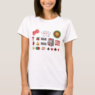 Casino Night Slot Machine Poker Lucky 7s T-Shirt