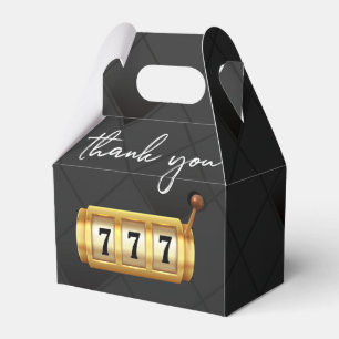 Casino Night Thank you Slot Machine Favor Box