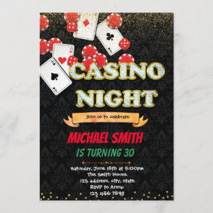 Casino nuit de jeu pour adulte invitation douche d