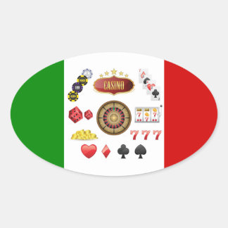 Casino Oval Sticker