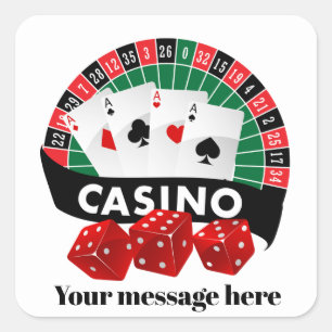 Casino partie ajouter message autocollant