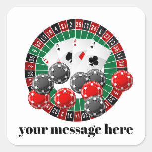 Casino partie ajouter message autocollant