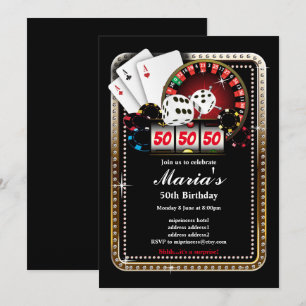 Casino party invite, Poker Invitation