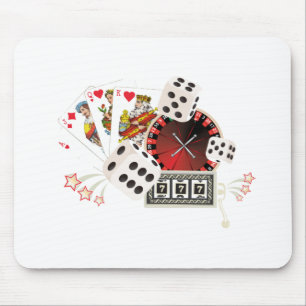 casino party, vintage poker mouse pad