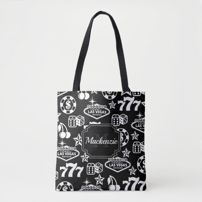 Casino Pattern Tote Bag (Front)