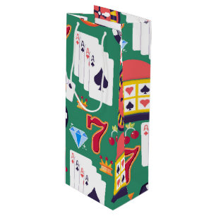 Casino Pattern Wine Gift Bag