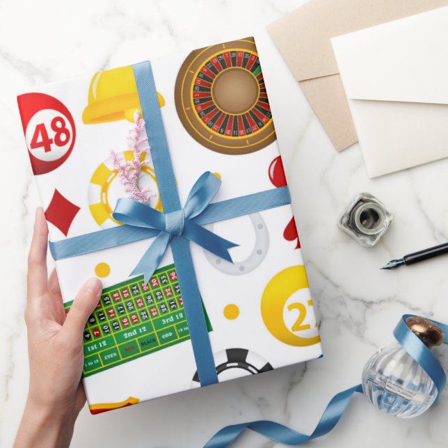 Casino Pattern  Wrapping Paper (Gifting)