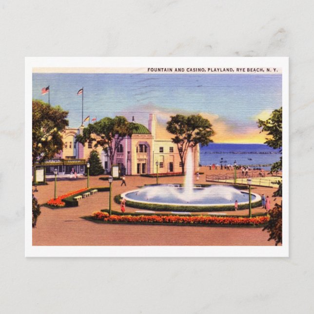 Casino, Playland, Rye, New York Vintage Postcard (Front)