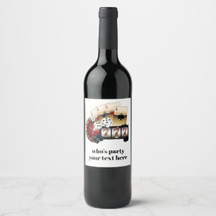 casino, poker, adult, wine,  wine label, sticker