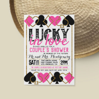 Casino Poker Bridal Couple's Shower Invitation