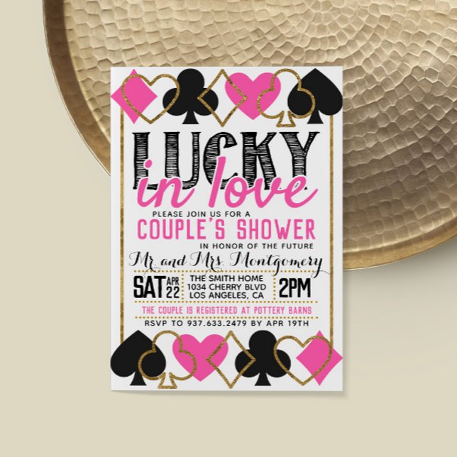 Casino Poker Bridal Couple's Shower Invitation (Creator Uploaded)