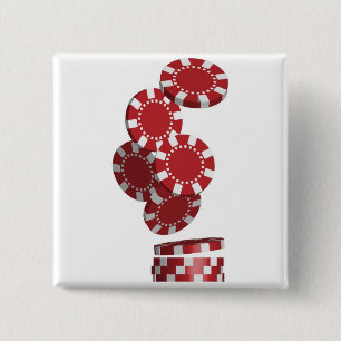 Casino / Poker Chips 2 Inch Square Button
