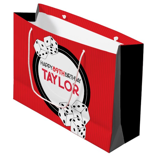 Casino Poker Dice Anniversaire Cadeau Sac (Devant Angle)