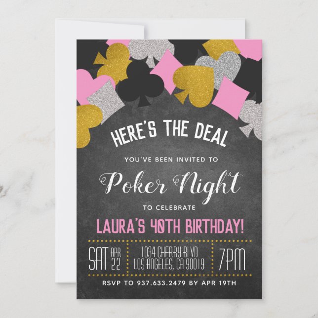 Casino Poker Invitation (Devant)