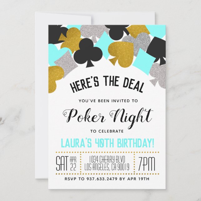 Casino Poker Invitation (Front)