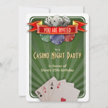 Casino Poker Night Modern Birthday Party