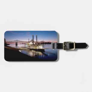 Casino Riverboat at Dusk Luggage Tag