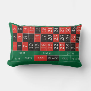 casino roulette table layout pillow