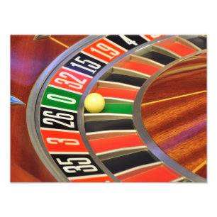 casino roulette wheel ball number zero gambling photo print
