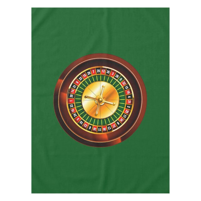 Casino Roulette Wheel Tablecloth (Front)