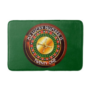 Casino Roulette Wheel With Your Lucky Number Bath Mat