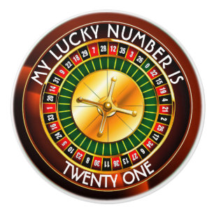 Casino Roulette Wheel With Your Lucky Number Ceramic Knob
