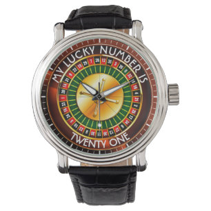 Casino Roulette Wheel With Your Lucky Number Watch