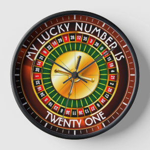 Casino Roulette With Your Lucky Number Wheel  Clock