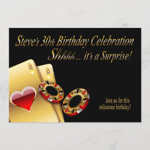 Casino Style Party ASK ME TO PUT NAMES IN CHIPS Invitation