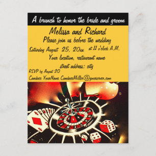 Casino Theme Brunch for Bride and Groom Invitation