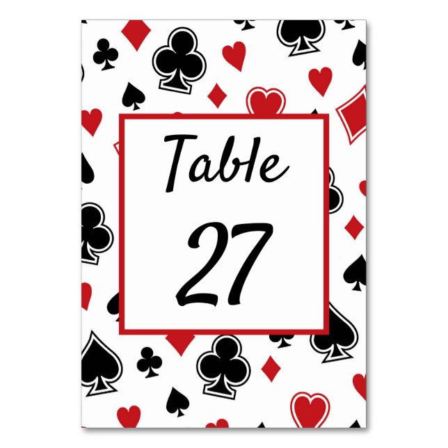 Casino Theme Las Vegas Mariage Numéro de table (Par défaut)
